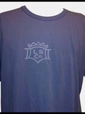 Vintage Levi's Blue T-Shirt "LS Co" Shield Logo Levi Strauss & Co